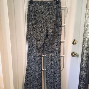 express white & black flare dress pants